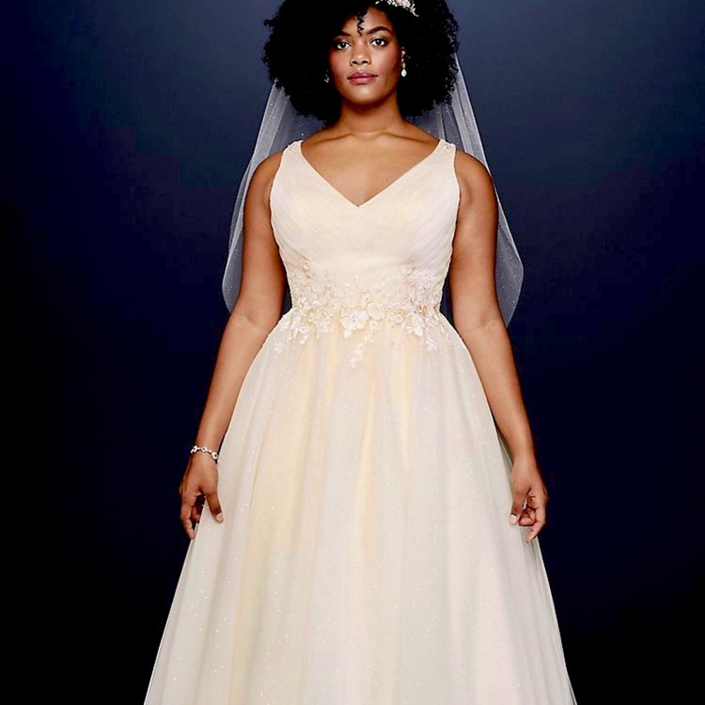 Champagne Glitter Tulle Gown